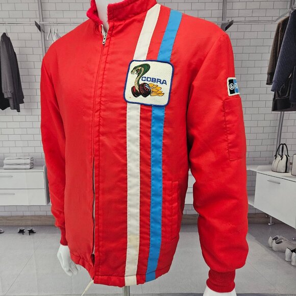 Ford Cobra Jacket Racing Mechanic Windbreaker COAT Red Size Medium - Picture 6 of 13
